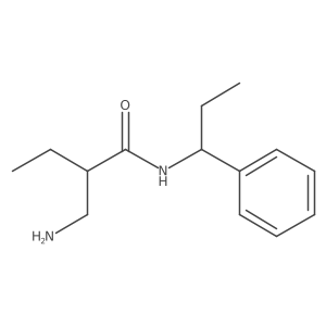 2-(aminomethyl)-N-[(1R)-1-phenylpropyl]butanamide Structure