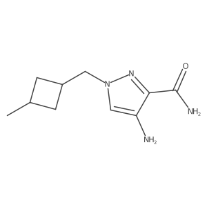 4-amino-1-[(3-methylcyclobutyl)methyl]-1H-pyrazole-3-carboxamide结构式
