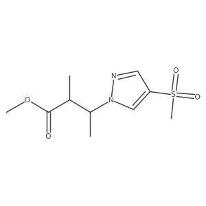 methyl 3-(4-methanesulfonyl-1H-pyrazol-1-yl)-2-methylbutanoate Structure