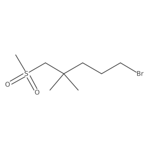5-Bromo-1-methanesulfonyl-2,2-dimethylpentane结构式