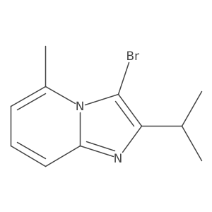 3-Bromo-5-methyl-2-(propan-2-yl)imidazo[1,2-a]pyridine结构式
