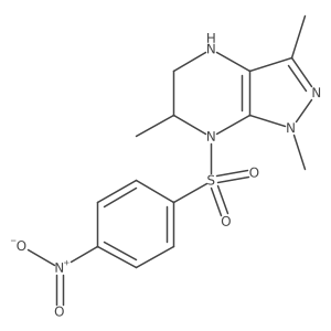 1,3,6-trimethyl-7-(4-nitrobenzenesulfonyl)-1H,4H,5H,6H,7H-pyrazolo[3,4-b]pyrazine结构式