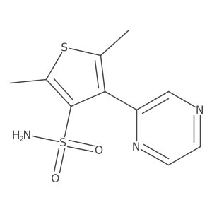 2,5-Dimethyl-4-(pyrazin-2-yl)thiophene-3-sulfonamide Structure