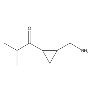 1-[2-(Aminomethyl)cyclopropyl]-2-methylpropan-1-one结构式