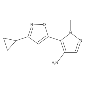 5-(3-cyclopropyl-1,2-oxazol-5-yl)-1-methyl-1H-pyrazol-4-amine Structure