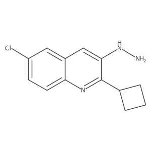 6-Chloro-2-cyclobutyl-3-hydrazinylquinoline结构式
