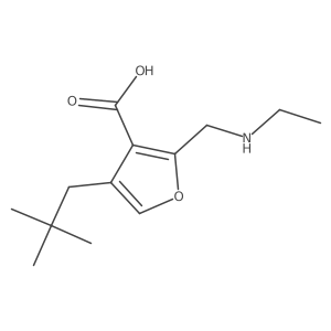 4-(2,2-Dimethylpropyl)-2-[(ethylamino)methyl]furan-3-carboxylic acid Structure
