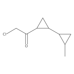 2-Chloro-1-[2-(2-methylcyclopropyl)cyclopropyl]ethanone Structure