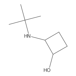2-(Tert-butylamino)cyclobutan-1-ol结构式