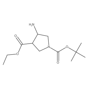 (3R,4R)-1-tert-Butyl 3-ethyl 4-aminopyrrolidine-1,3-dicarboxylate Structure
