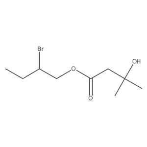 2-Bromobutyl 3-hydroxy-3-methylbutanoate Structure