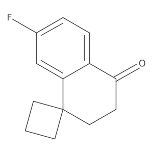 7'-fluoro-3',4'-dihydro-2'H-spiro[cyclobutane-1,1'-naphthalene]-4'-one Structure