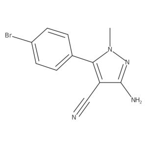 3-Amino-5-(4-bromophenyl)-1-methyl-1H-pyrazole-4-carbonitrile Structure