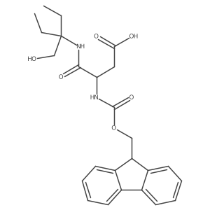 3-[(2-ethyl-1-hydroxybutan-2-yl)carbamoyl]-3-({[(9H-fluoren-9-yl)methoxy]carbonyl}amino)propanoic acid结构式