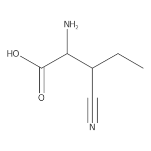 2-Amino-3-cyanopentanoic acid Structure