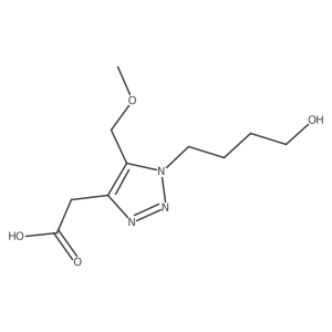 2-[1-(4-hydroxybutyl)-5-(methoxymethyl)-1H-1,2,3-triazol-4-yl]acetic acid Structure
