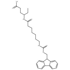 4-[7-({[(9H-fluoren-9-yl)methoxy]carbonyl}amino)heptanamido]hexanoic acid结构式