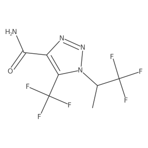 5-(trifluoromethyl)-1-(1,1,1-trifluoropropan-2-yl)-1H-1,2,3-triazole-4-carboxamide Structure