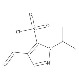 4-formyl-1-(propan-2-yl)-1H-pyrazole-5-sulfonyl chloride结构式