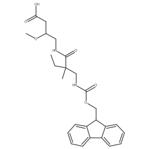4-{2-[({[(9H-fluoren-9-yl)methoxy]carbonyl}amino)methyl]-2-methylbutanamido}-3-methoxybutanoic acid结构式