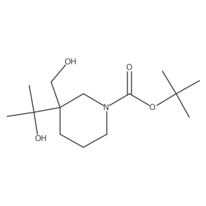 Tert-butyl 3-(hydroxymethyl)-3-(2-hydroxypropan-2-yl)piperidine-1-carboxylate结构式