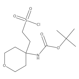 tert-butyl N-{4-[2-(chlorosulfonyl)ethyl]oxan-4-yl}carbamate Structure