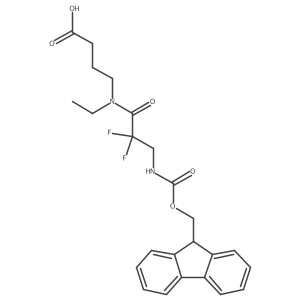 4-[N-ethyl-3-({[(9H-fluoren-9-yl)methoxy]carbonyl}amino)-2,2-difluoropropanamido]butanoic acid结构式