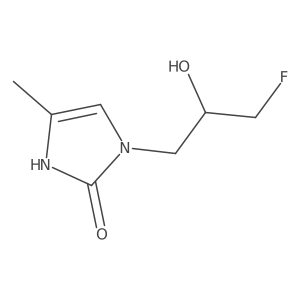 1-(3-fluoro-2-hydroxypropyl)-4-methyl-2,3-dihydro-1H-imidazol-2-one结构式