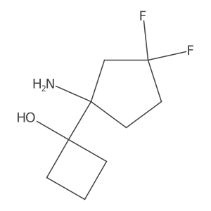 1-(1-Amino-3,3-difluorocyclopentyl)cyclobutan-1-ol结构式