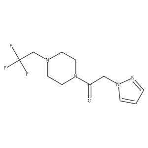 2-(1H-pyrazol-1-yl)-1-[4-(2,2,2-trifluoroethyl)piperazin-1-yl]ethan-1-one Structure