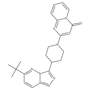 2-(4-{6-tert-butyl-[1,2,4]triazolo[4,3-b]pyridazin-3-yl}piperidin-1-yl)-4H-pyrido[1,2-a]pyrimidin-4-one结构式