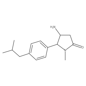 4-Amino-1-methyl-5-[4-(2-methylpropyl)phenyl]pyrrolidin-2-one Structure