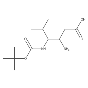 3-Amino-4-{[(tert-butoxy)carbonyl]amino}-5-methylhexanoic acid结构式