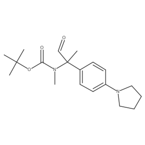 tert-butyl N-methyl-N-{1-oxo-2-[4-(pyrrolidin-1-yl)phenyl]propan-2-yl}carbamate Structure