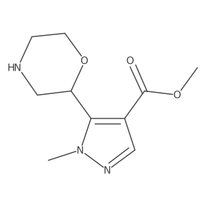 methyl 1-methyl-5-(morpholin-2-yl)-1H-pyrazole-4-carboxylate结构式