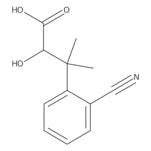 3-(2-Cyanophenyl)-2-hydroxy-3-methylbutanoic acid Structure