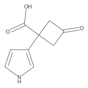 3-oxo-1-(1H-pyrrol-3-yl)cyclobutane-1-carboxylic acid Structure