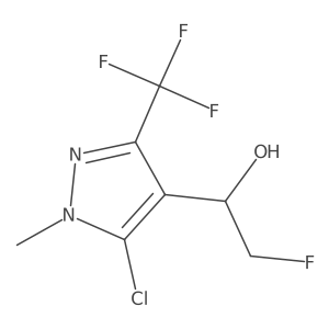 1-[5-chloro-1-methyl-3-(trifluoromethyl)-1H-pyrazol-4-yl]-2-fluoroethan-1-ol结构式