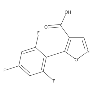 5-(2,4,6-Trifluorophenyl)-1,2-oxazole-4-carboxylic acid结构式