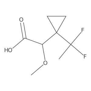 2-[1-(1,1-Difluoroethyl)cyclopropyl]-2-methoxyacetic acid Structure