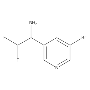 1-(5-Bromopyridin-3-yl)-2,2-difluoroethan-1-amine结构式