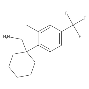 {1-[2-Methyl-4-(trifluoromethyl)phenyl]cyclohexyl}methanamine Structure