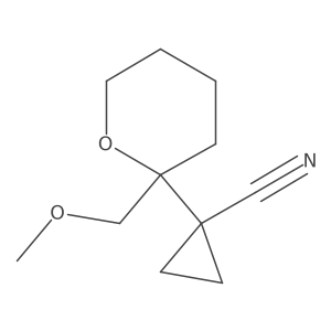 1-[2-(Methoxymethyl)oxan-2-yl]cyclopropane-1-carbonitrile结构式