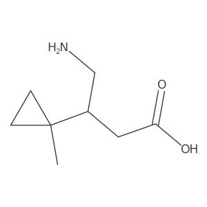 4-Amino-3-(1-methylcyclopropyl)butanoic acid Structure