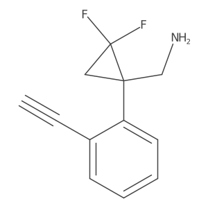 [1-(2-Ethynylphenyl)-2,2-difluorocyclopropyl]methanamine结构式