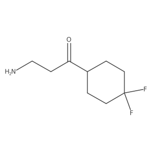 3-Amino-1-(4,4-difluorocyclohexyl)propan-1-one结构式