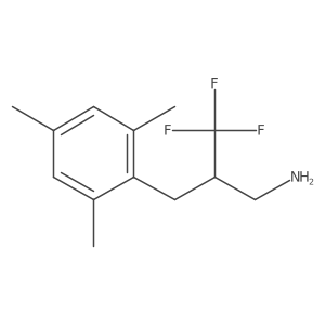 2-[3-Amino-2-(trifluoromethyl)propyl]-1,3,5-trimethylbenzene结构式
