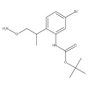 tert-butyl N-{2-[1-(aminooxy)propan-2-yl]-5-bromophenyl}carbamate Structure