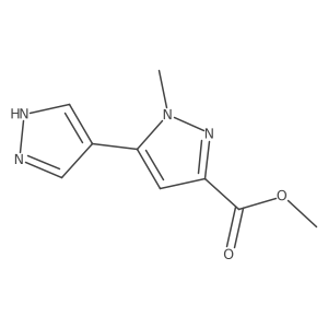 methyl 1-methyl-5-(1H-pyrazol-4-yl)-1H-pyrazole-3-carboxylate结构式