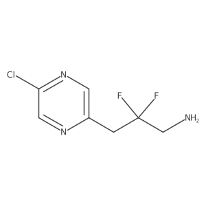 3-(5-Chloropyrazin-2-yl)-2,2-difluoropropan-1-amine结构式